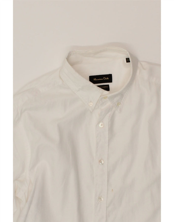 MASSIMO DUTTI Mens Finest Fabric Shirt XL White Cotton Vintage Massimo Dutti and Second-Hand Massimo Dutti from Messina Hembry 