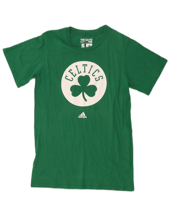 ADIDAS Mens Graphic T-Shirt Top Small Green Cotton