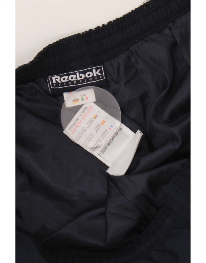Reebok Womens Tracksuit Trousers UK 16 Large Navy Blue Polyester