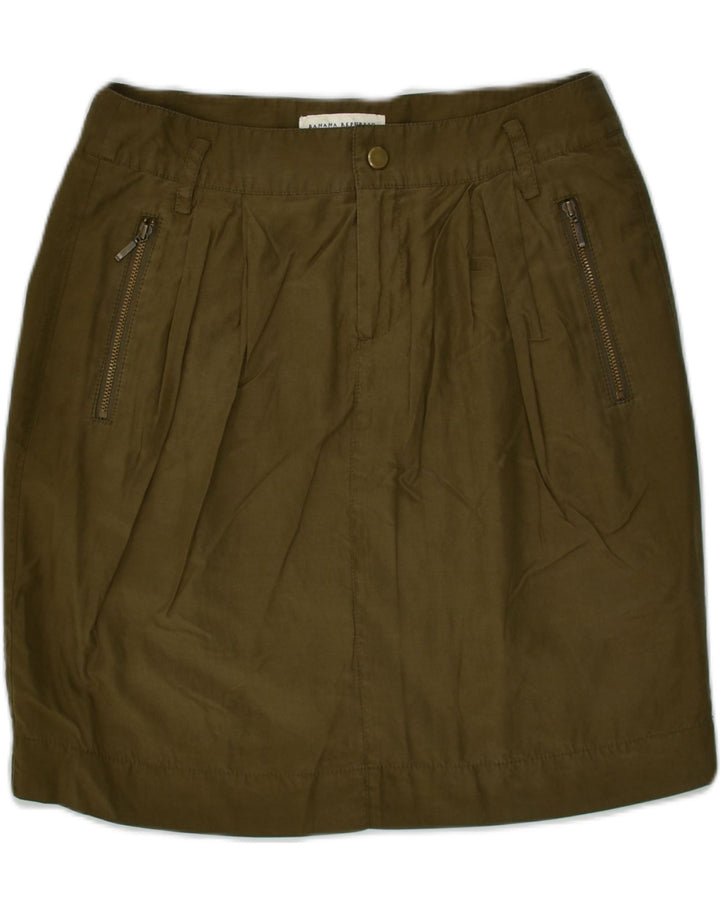 BANANA REPUBLIC Womens A-Line Skirt US 0 XS W28 Khaki | Vintage Banana Republic | Thrift | Second-Hand Banana Republic | Used Clothing | Messina Hembry 