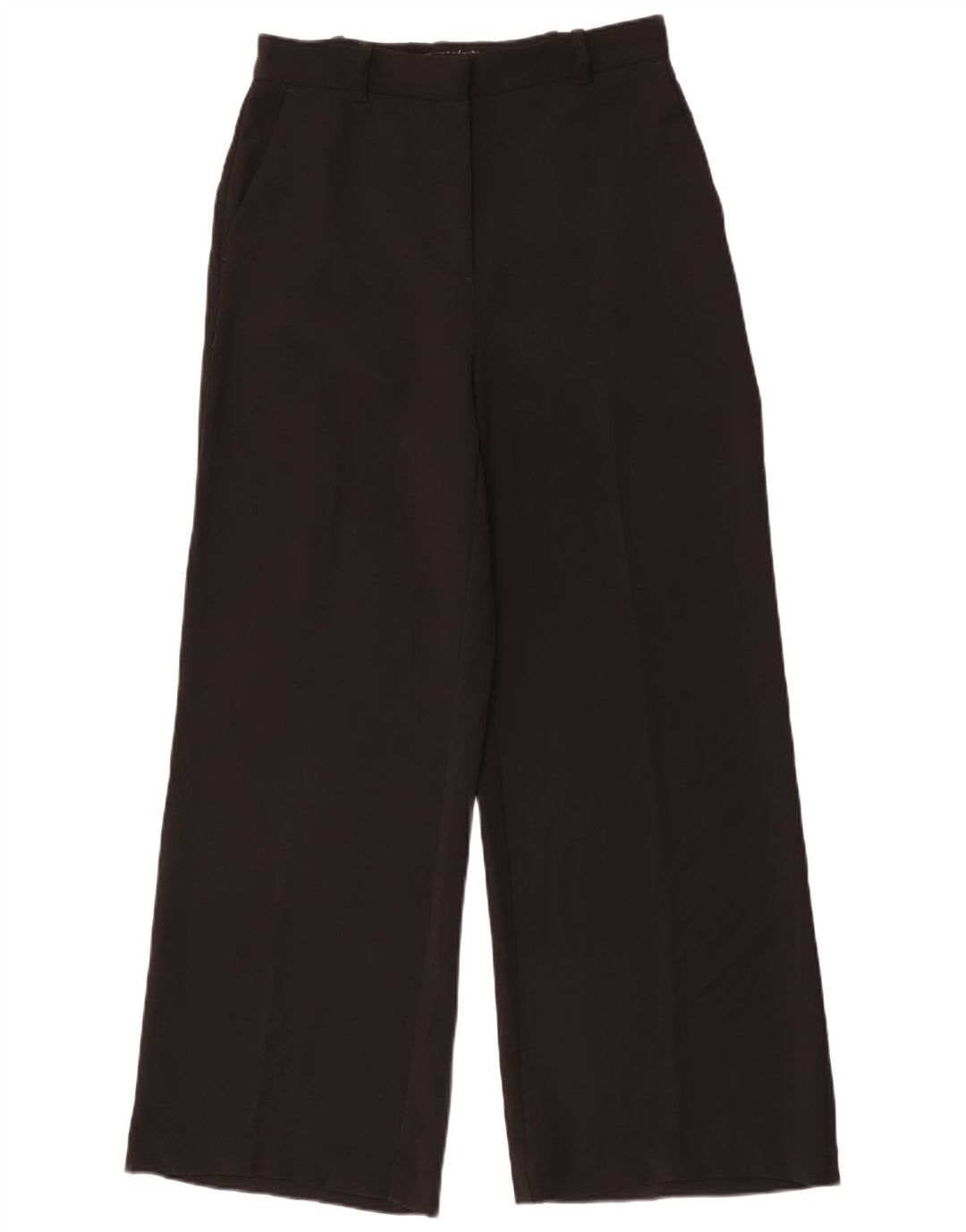 Zara Womens Wide Leg Chino Trousers Medium W28 L29 Black Polyester