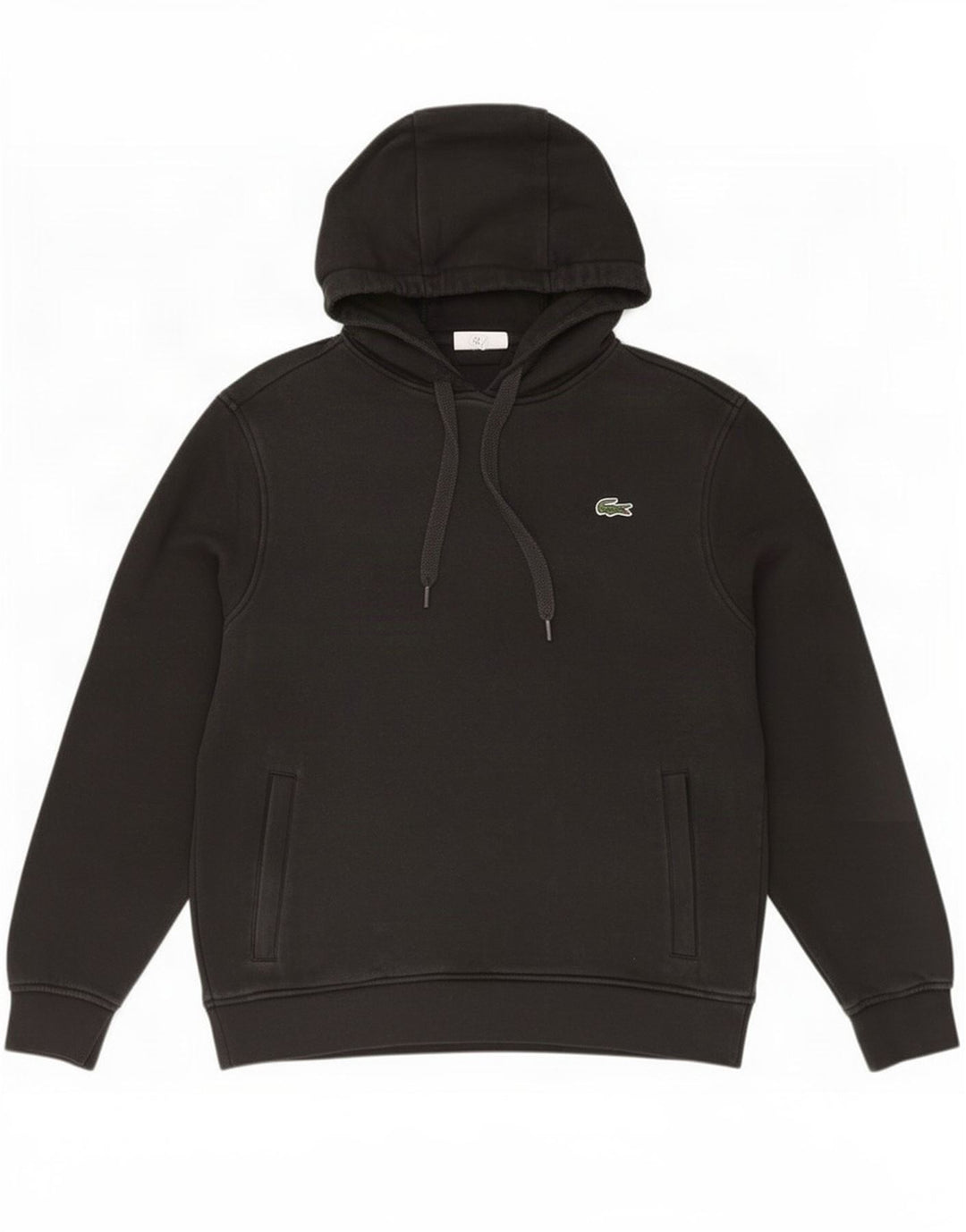 Lacoste Mens Hoodie Jumper Size 4 Medium Black Cotton