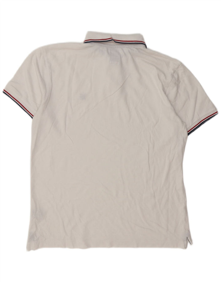 Crew Clothing Mens Polo Shirt Medium White Cotton