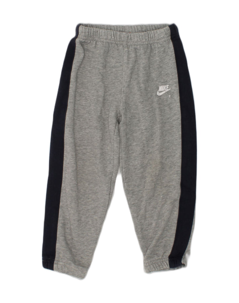 NIKE Boys Tracksuit Trousers Joggers 2-3 Years Medium  Grey Cotton | Vintage Nike | Thrift | Second-Hand Nike | Used Clothing | Messina Hembry 