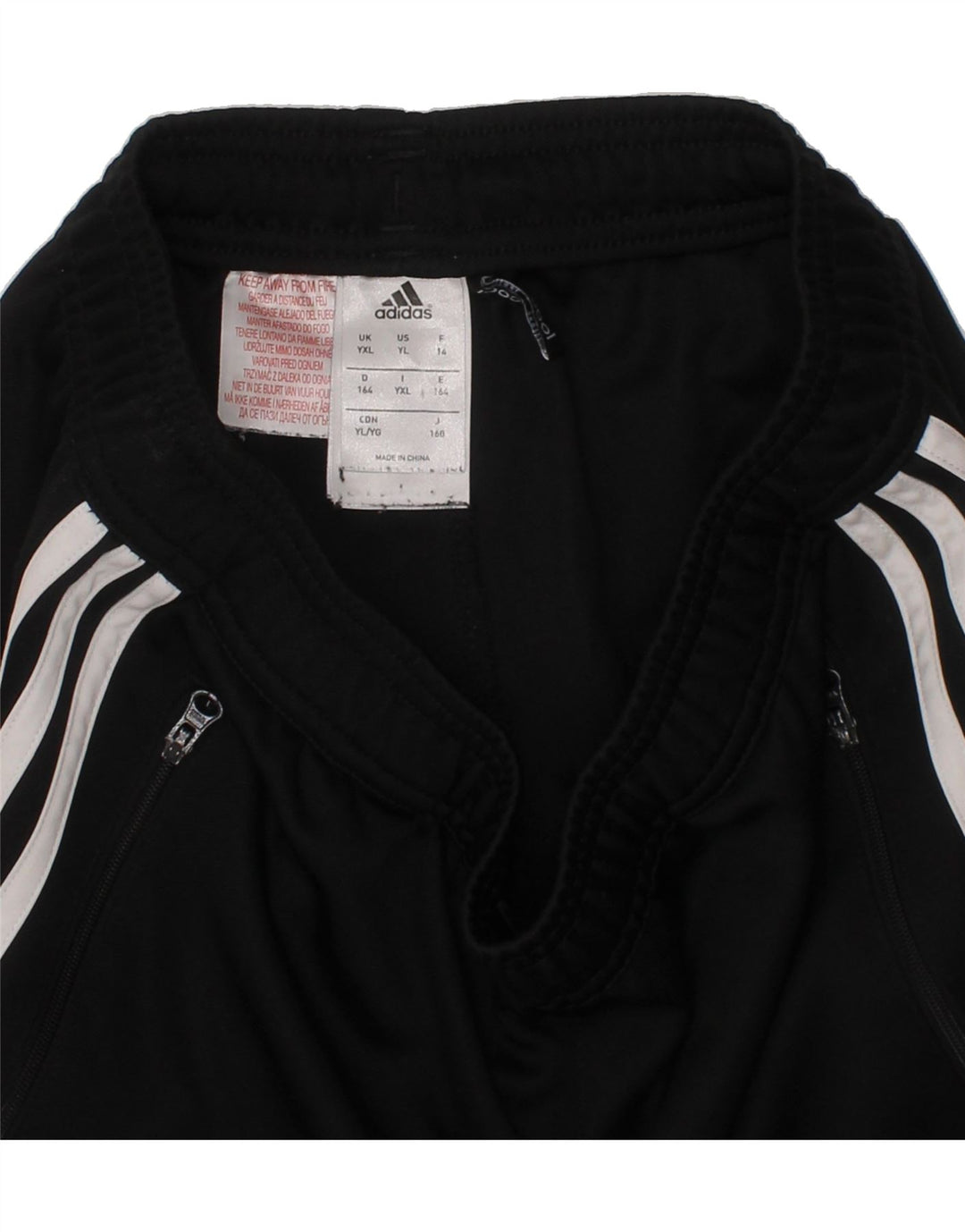 ADIDAS Boys Climacool Tracksuit Trousers 13-14 Years XL Black Polyester Vintage Adidas and Second-Hand Adidas from Messina Hembry 