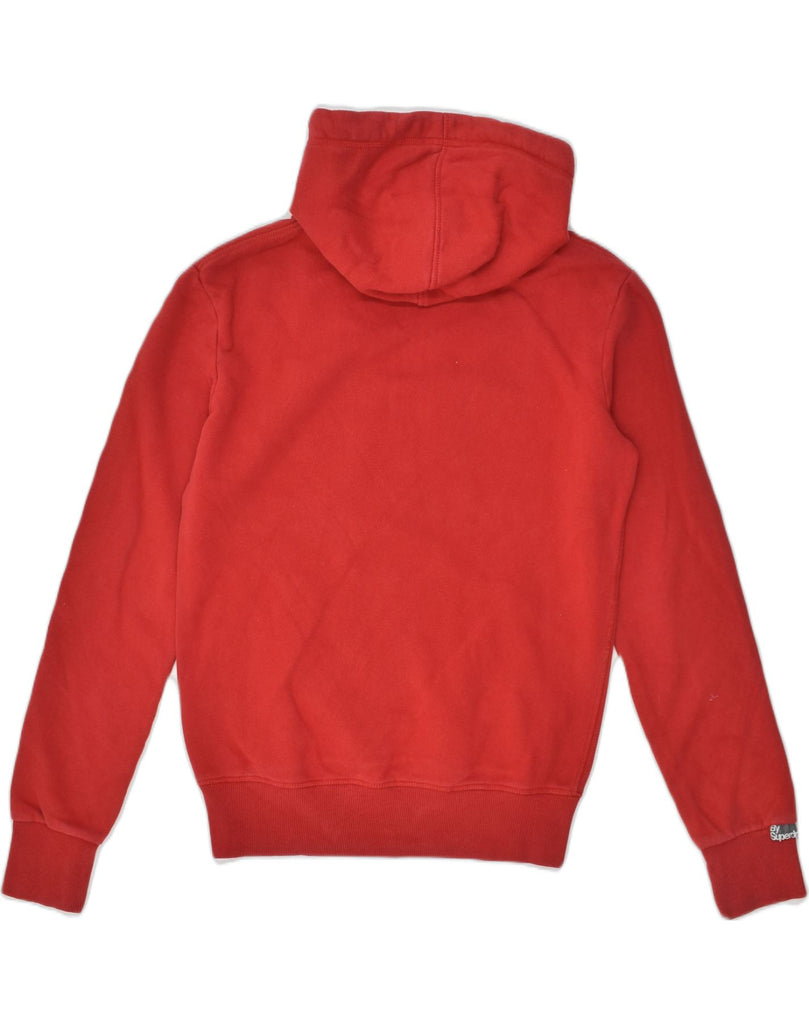 SUPERDRY Mens Graphic Hoodie Jumper Small Red Cotton | Vintage Superdry | Thrift | Second-Hand Superdry | Used Clothing | Messina Hembry 