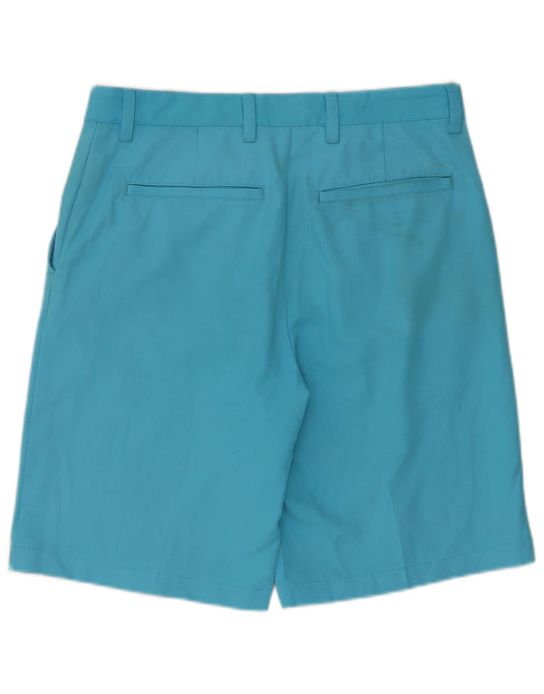 Izod Mens Chino Shorts W32 Medium Blue Polyester