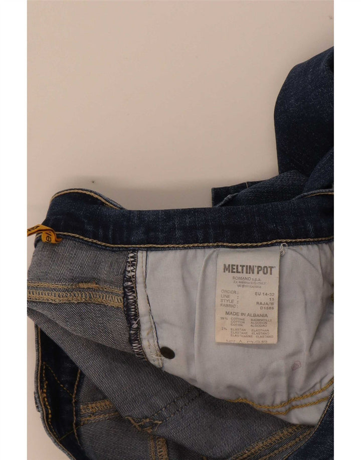 Meltin' Pot Womens Straight Jeans W32 L28 Blue Cotton