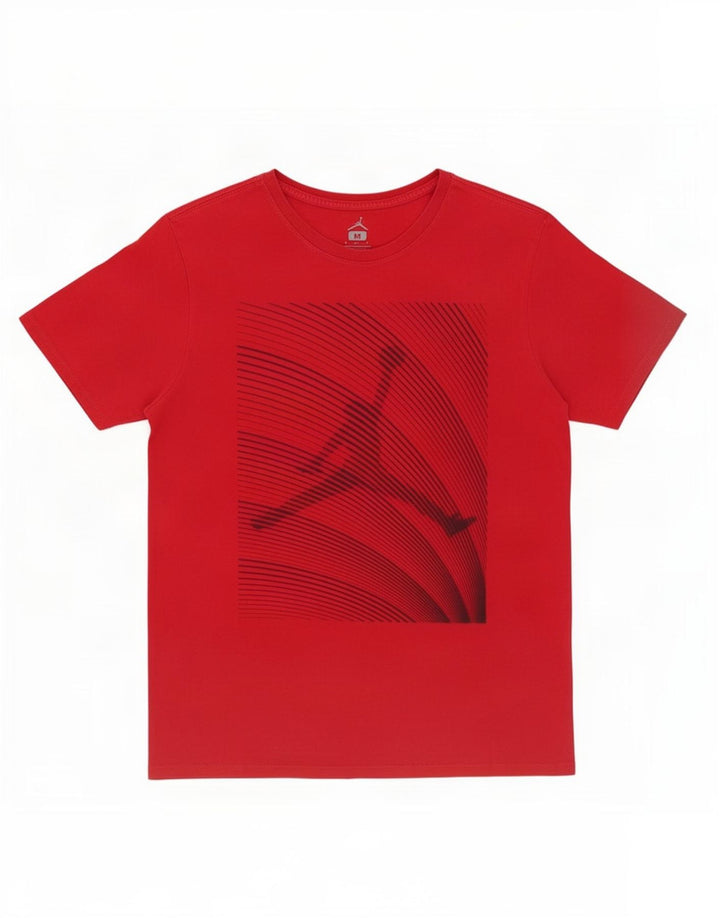 Jordan Mens Graphic T-Shirt Top Medium Red Cotton