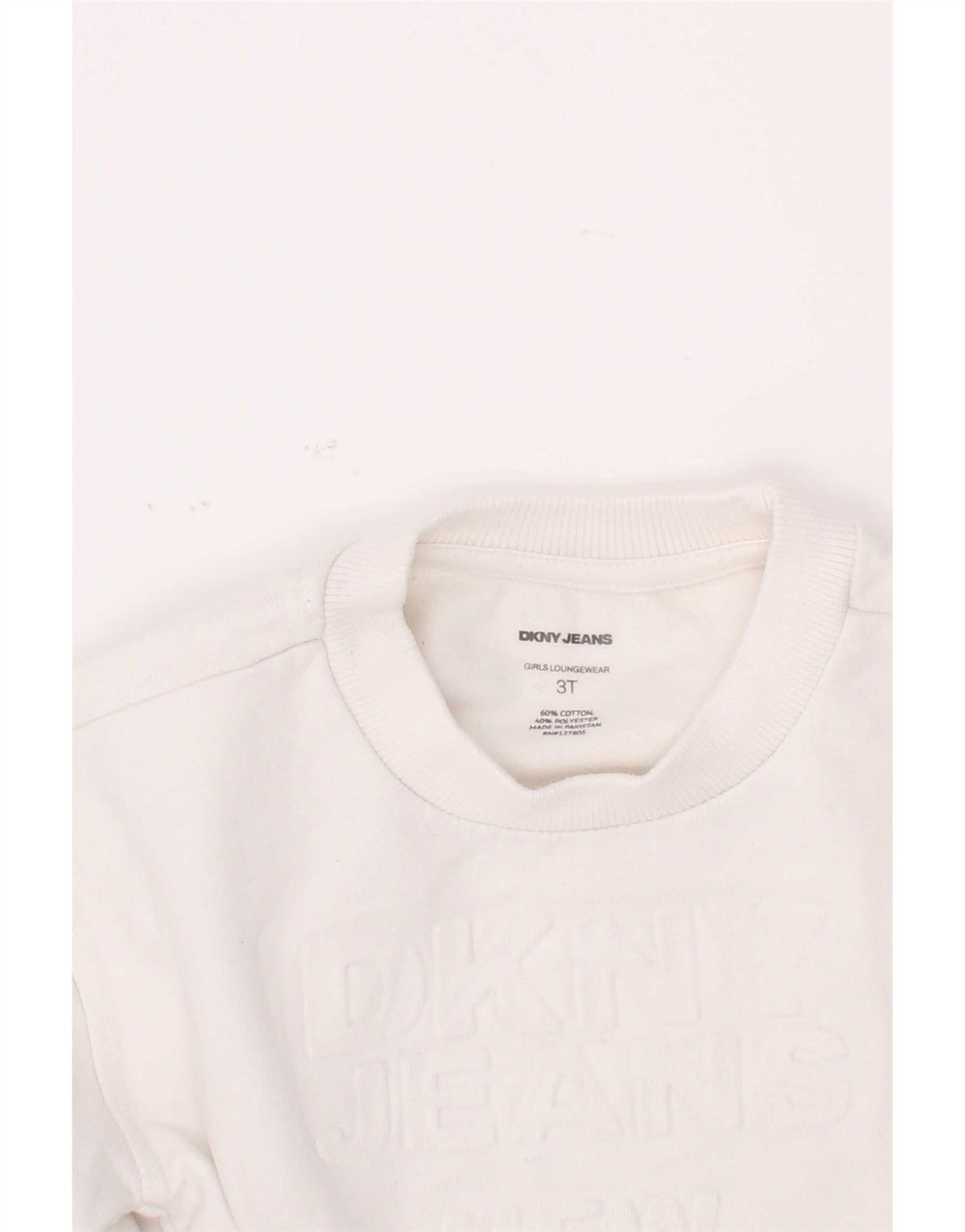 Dkny Boys Graphic Sweatshirt Jumper 2-3 Years White Cotton