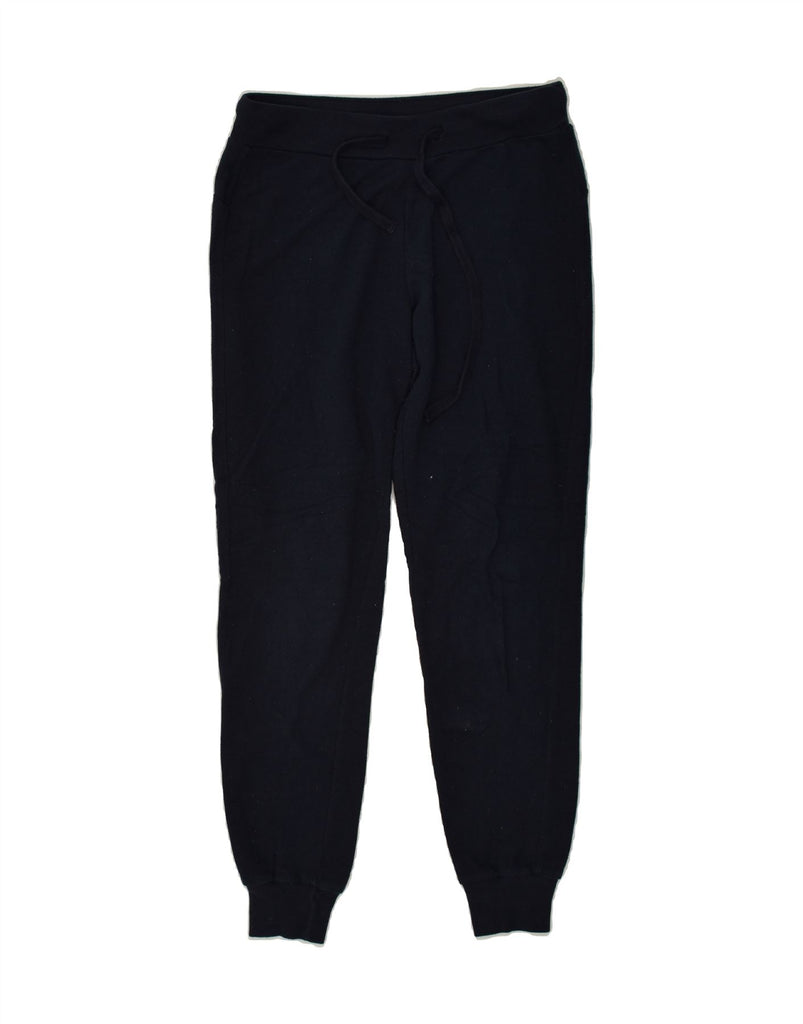 BENETTON Womens Tracksuit Trousers Joggers UK 10 Small Navy Blue Cotton | Vintage Benetton | Thrift | Second-Hand Benetton | Used Clothing | Messina Hembry 