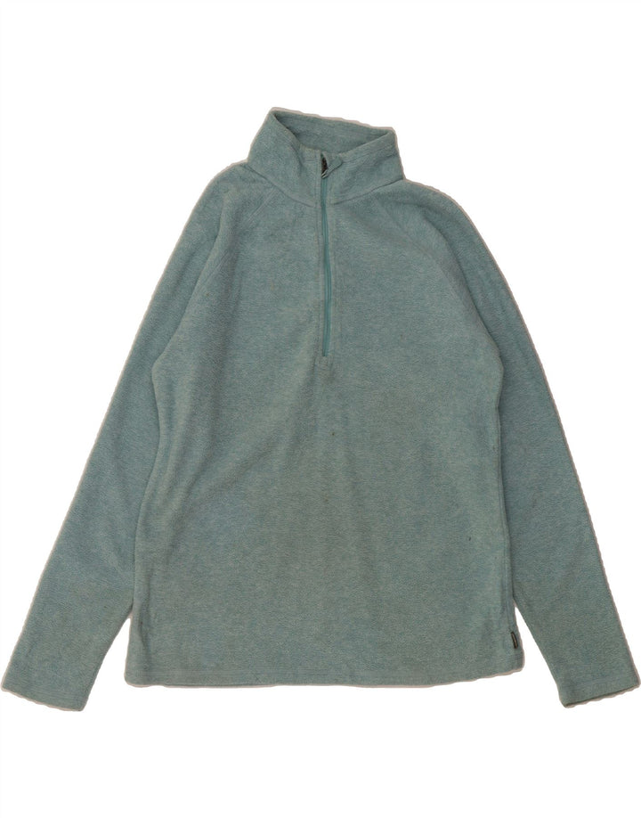 EDDIE BAUER Womens Zip Neck Fleece Jumper UK 10 Small Blue Polyester Vintage Eddie Bauer and Second-Hand Eddie Bauer from Messina Hembry 
