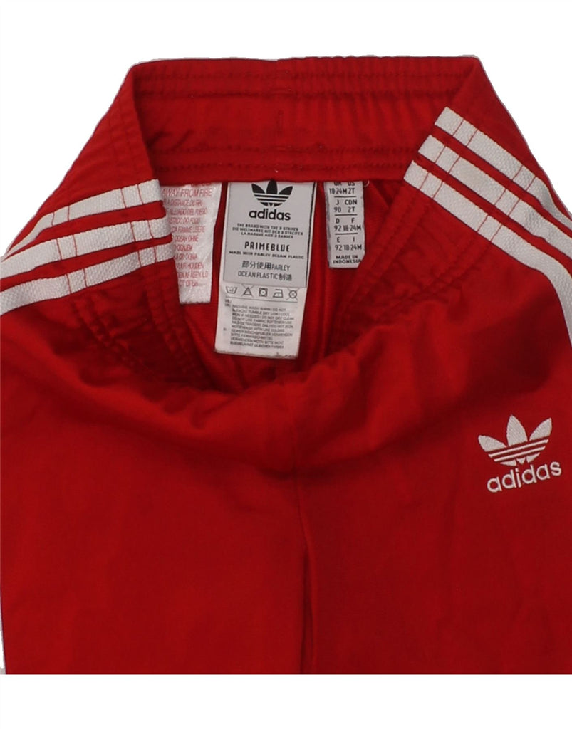 ADIDAS Baby Girls Prime Blue Trousers 18-24 Months Red Polyester | Vintage Adidas | Thrift | Second-Hand Adidas | Used Clothing | Messina Hembry 