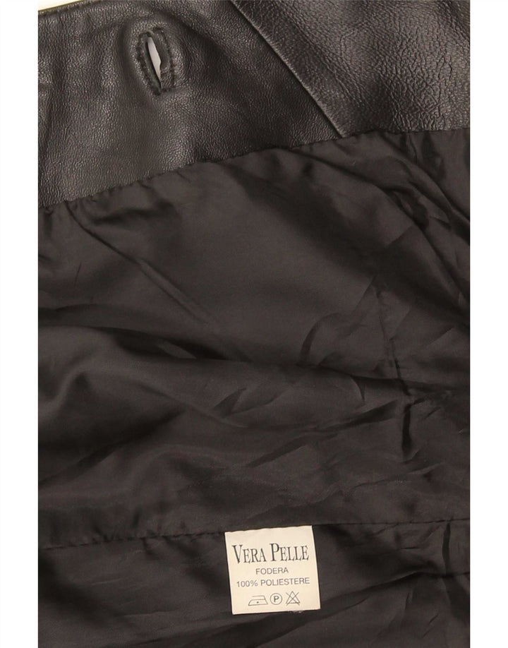 Legendary Jacket 1957 Womens Leather Coat IT 50 XL Black