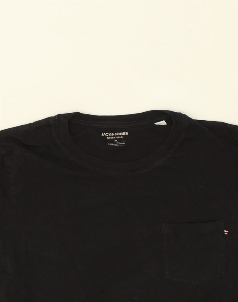 JACK & JONES Mens T-Shirt Top Medium Black Cotton | Vintage Jack & Jones | Thrift | Second-Hand Jack & Jones | Used Clothing | Messina Hembry 