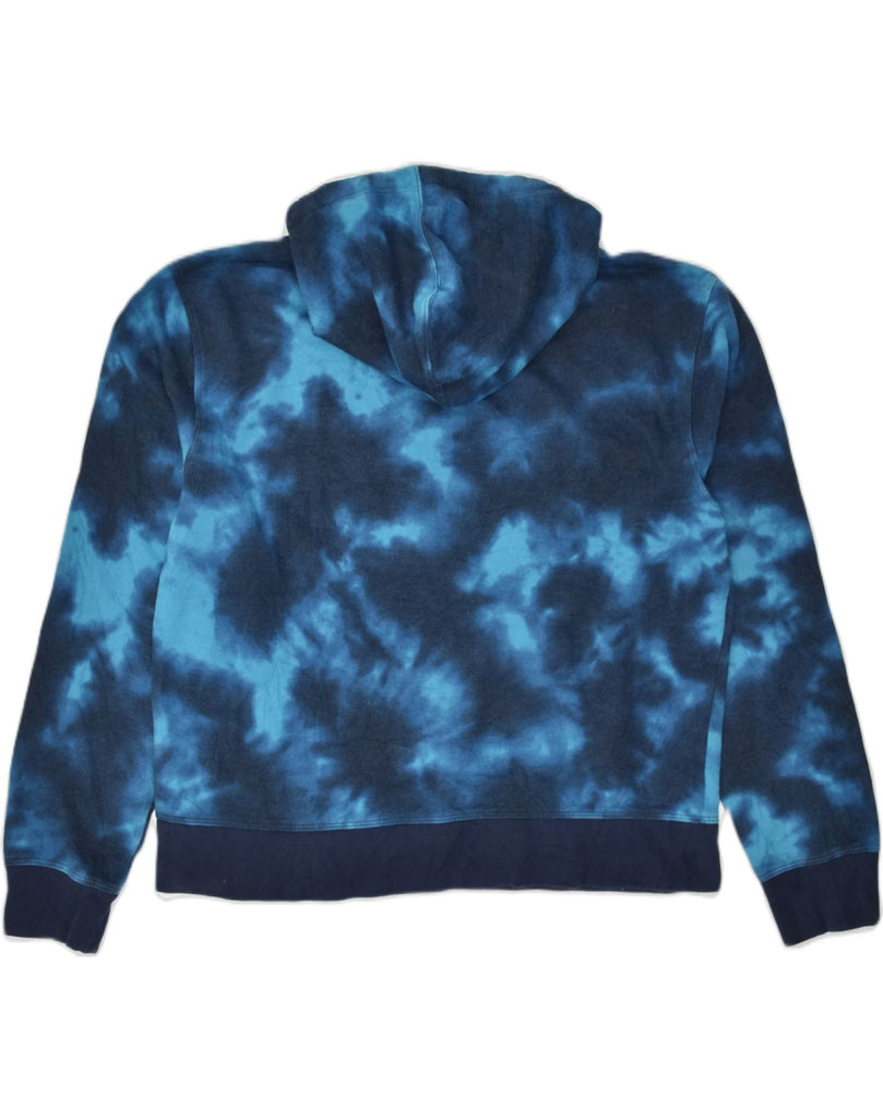 CHAMPION Womens Hoodie Jumper UK 18 XL Navy Blue Tie Dye Cotton | Vintage Champion | Thrift | Second-Hand Champion | Used Clothing | Messina Hembry 