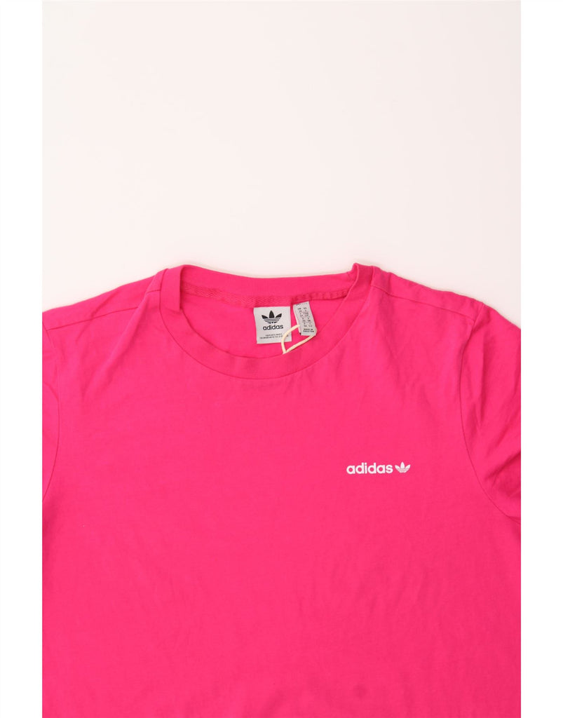 ADIDAS Womens Oversized Graphic T-Shirt Dress UK 10 Small Pink Cotton Vintage Adidas and Second-Hand Adidas from Messina Hembry 