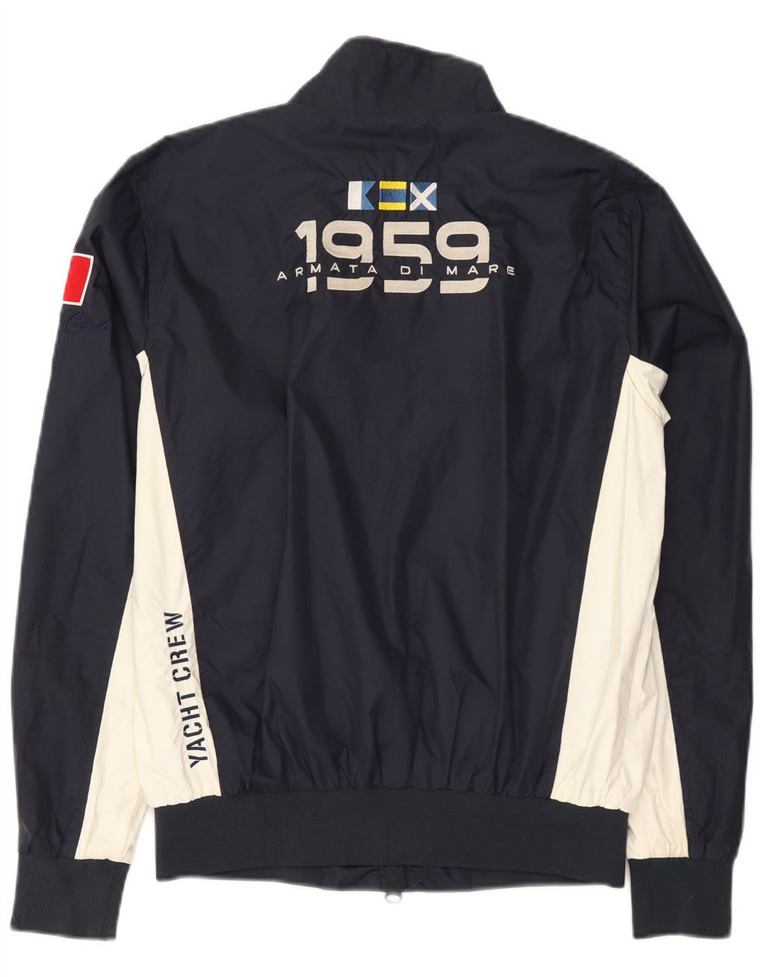 Armata Di Mare Mens Tracksuit Top Jacket IT 46 Small Navy Blue Colourblock