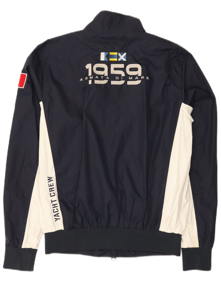 Armata Di Mare Mens Tracksuit Top Jacket IT 46 Small Navy Blue Colourblock