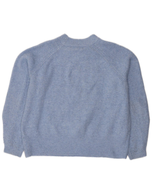Marks & Spencer Womens Loose Fit Crew Neck Jumper Sweater UK 16 Large Blue