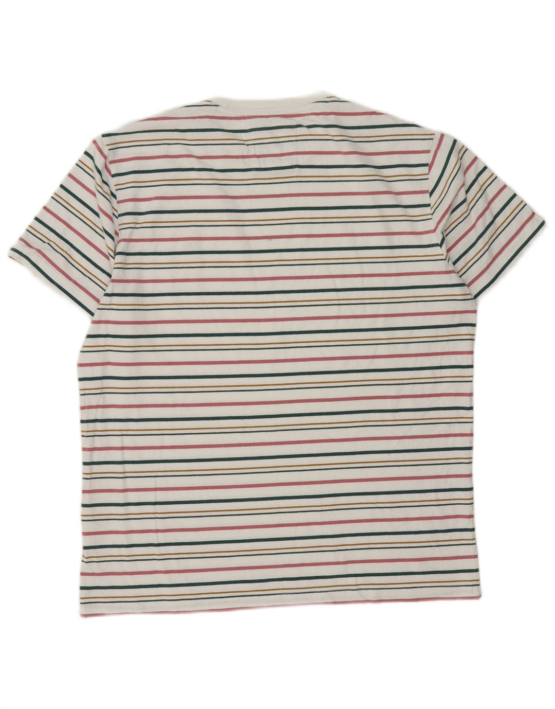 Crew Clothing Mens T-Shirt Top Large Multicoloured Striped Cotton