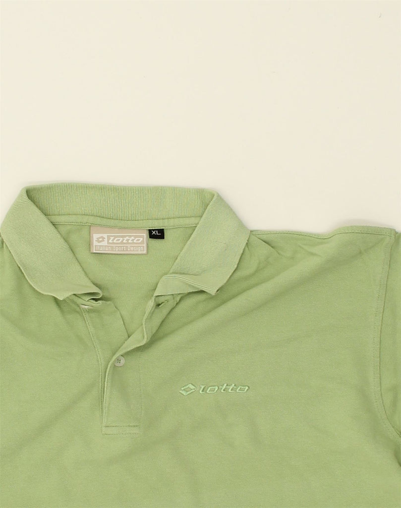 LOTTO Mens Polo Shirt XL Green Cotton | Vintage Lotto | Thrift | Second-Hand Lotto | Used Clothing | Messina Hembry 