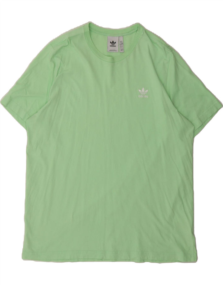 ADIDAS Mens T-Shirt Top XL Green Cotton Vintage Adidas and Second-Hand Adidas from Messina Hembry 