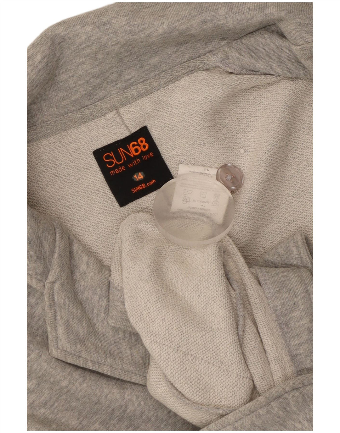 Sun68 Womens 2 Button Blazer Jacket UK 14 Medium  Grey Cotton