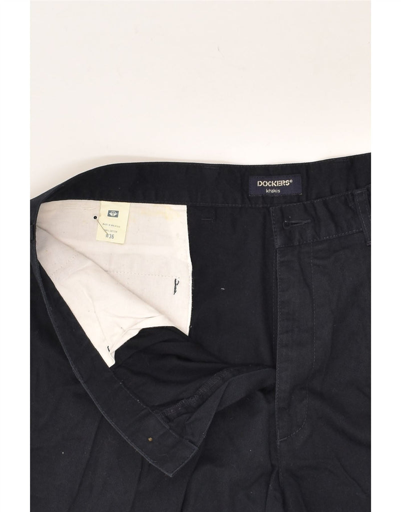 DOCKERS Mens Khakis Chino Shorts W36 Large Navy Blue Cotton | Vintage Dockers | Thrift | Second-Hand Dockers | Used Clothing | Messina Hembry 