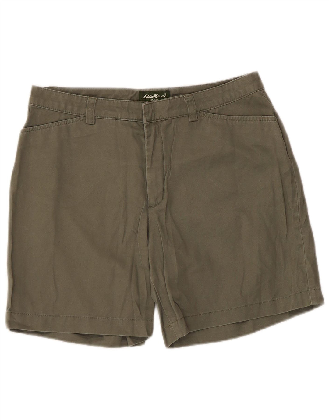 Eddie Bauer Womens Casual Shorts US 6 Medium W30 Khaki Cotton