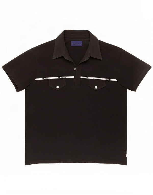 Trussardi Womens Polo Shirt UK 20 2XL Black Cotton
