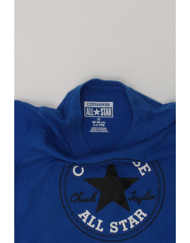 CONVERSE Boys All Star Graphic T-Shirt Top 2-3 Years Blue Cotton | Vintage Converse | Thrift | Second-Hand Converse | Used Clothing | Messina Hembry 