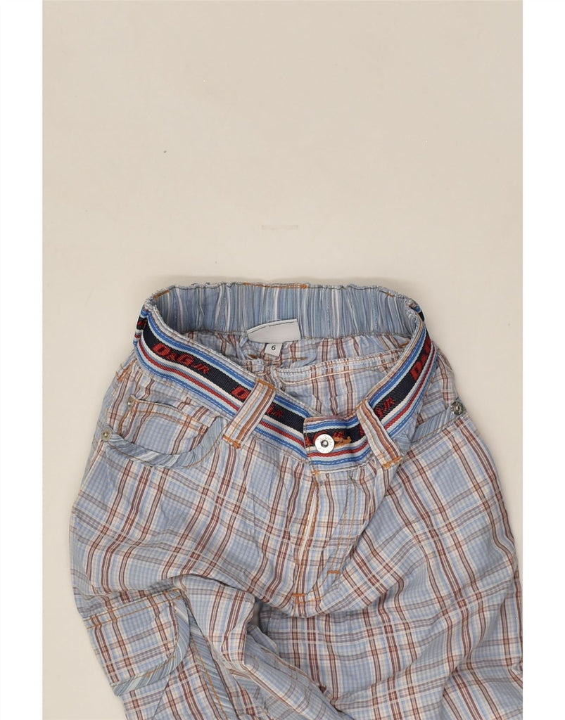 DOLCE & GABBANA Boys Wide Leg Cargo Trousers 5-6 Years W20 L21 Blue Check | Vintage Dolce & Gabbana | Thrift | Second-Hand Dolce & Gabbana | Used Clothing | Messina Hembry 