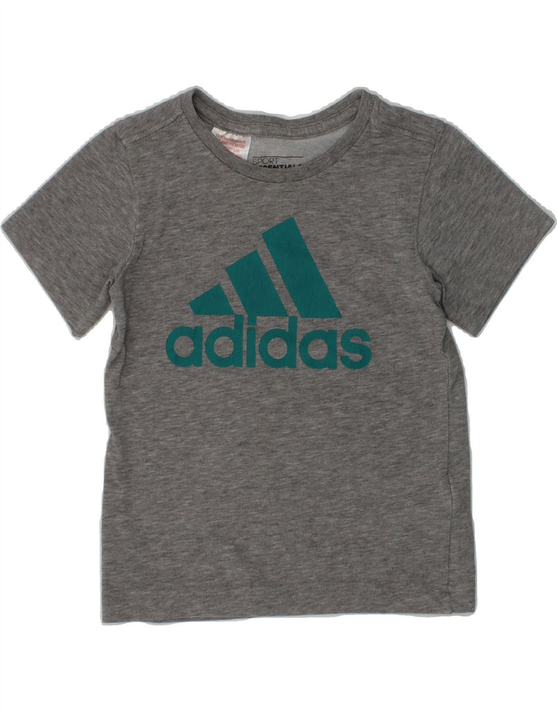 ADIDAS Baby Boys Climalite Graphic T-Shirt Top 18-24 Months Grey Cotton | Vintage Adidas | Thrift | Second-Hand Adidas | Used Clothing | Messina Hembry 