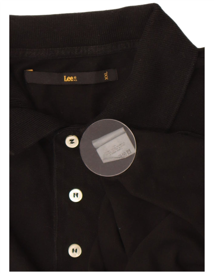 Lee Mens Polo Shirt 2XL Black Cotton