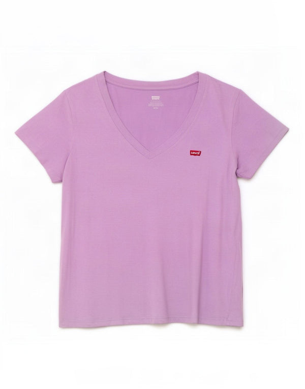 Levi's Womens Graphic T-Shirt Top UK 10 Small Purple Cotton