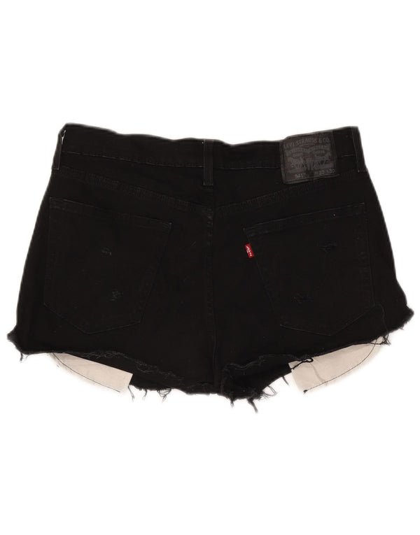 Levi's Womens 541 Denim Shorts W32 Large Black Cotton