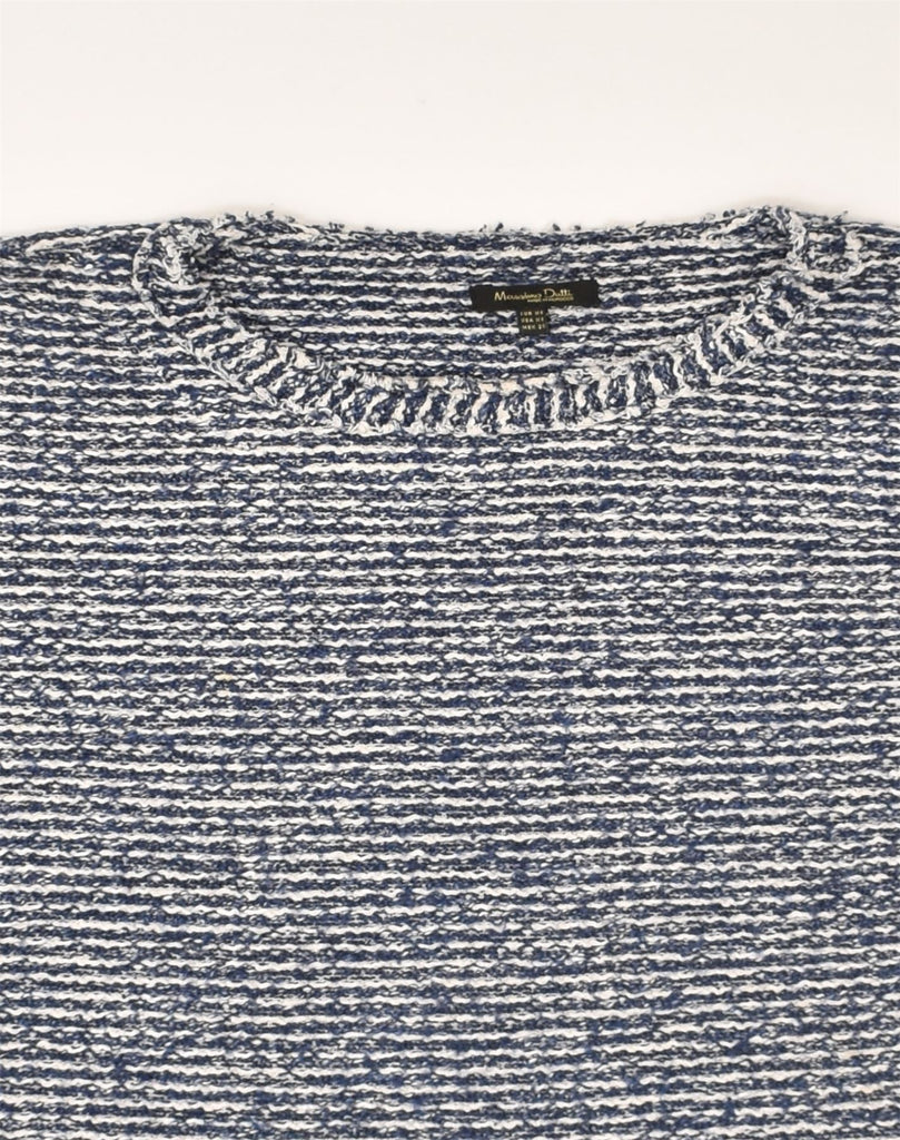 MASSIMO DUTTI Womens Oversized Crew Neck Jumper Sweater EU 34 XS Navy Blue | Vintage Massimo Dutti | Thrift | Second-Hand Massimo Dutti | Used Clothing | Messina Hembry 