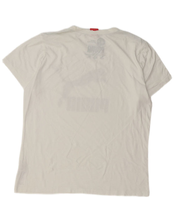 Puma Mens Graphic T-Shirt Top XL White Cotton