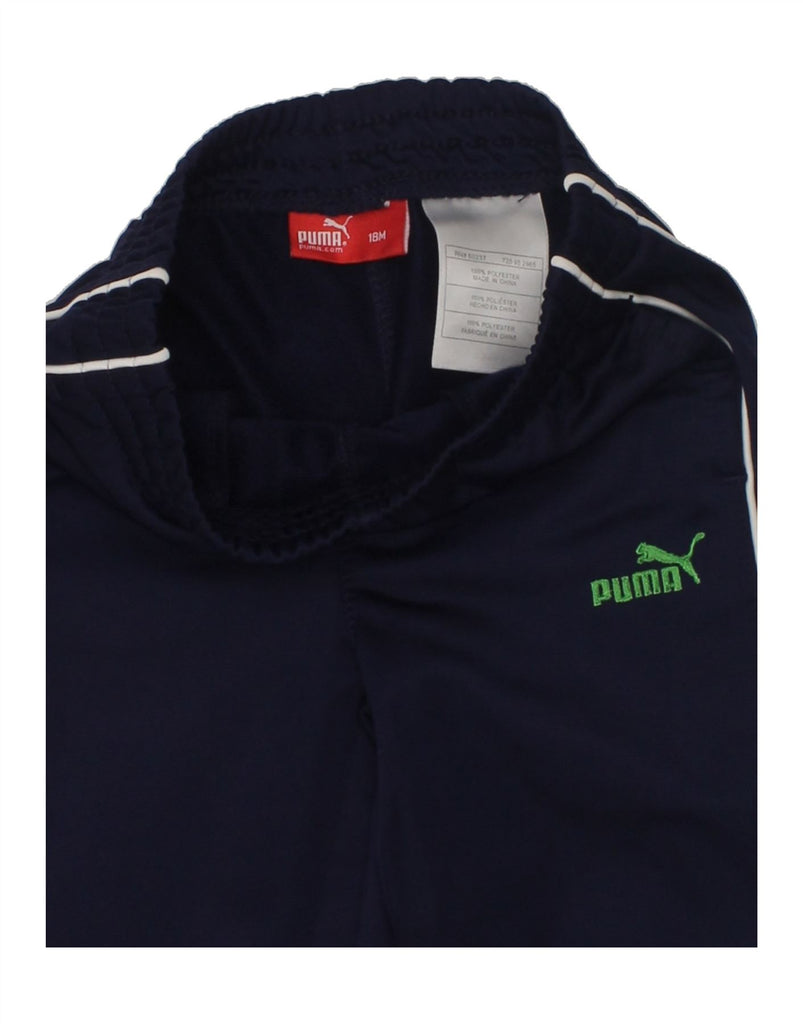 PUMA Baby Boys Tracksuit Trousers 12-18 Months Navy Blue Polyester | Vintage Puma | Thrift | Second-Hand Puma | Used Clothing | Messina Hembry 