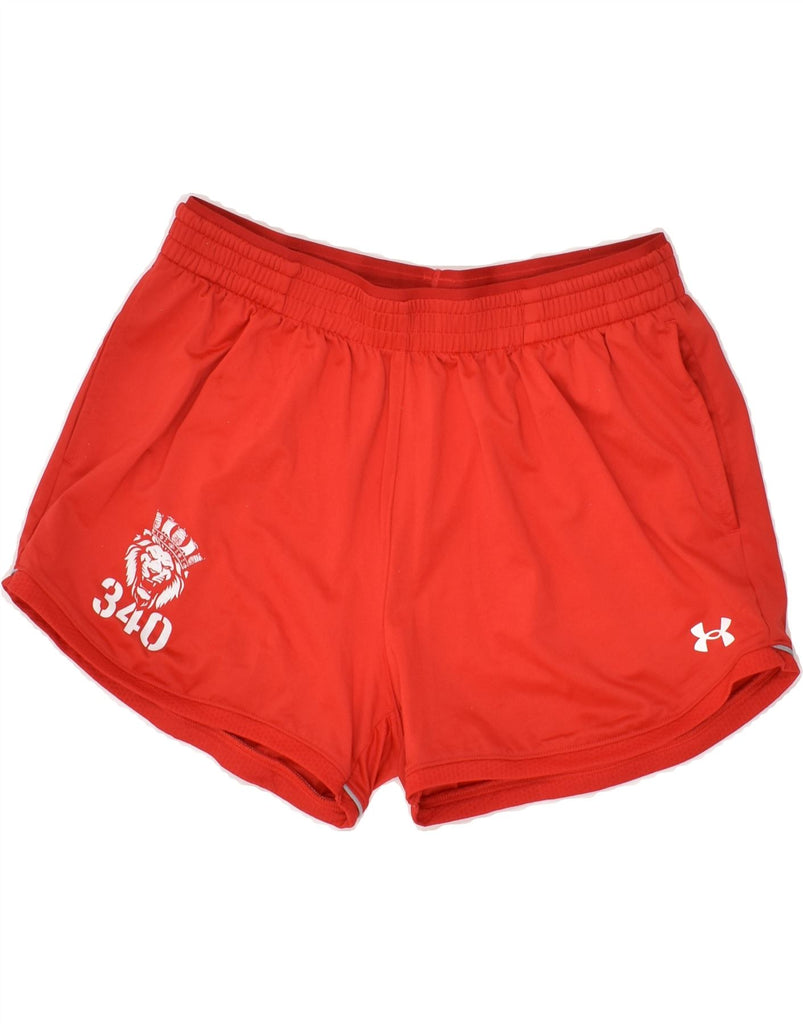 UNDER ARMOUR Mens Graphic Sport Shorts Medium Red Polyester | Vintage Under Armour | Thrift | Second-Hand Under Armour | Used Clothing | Messina Hembry 
