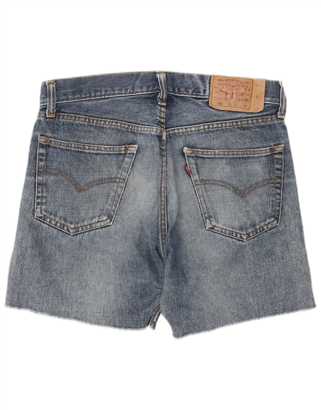 LEVI'S Mens 501 Denim Shorts W34 Large Blue Cotton