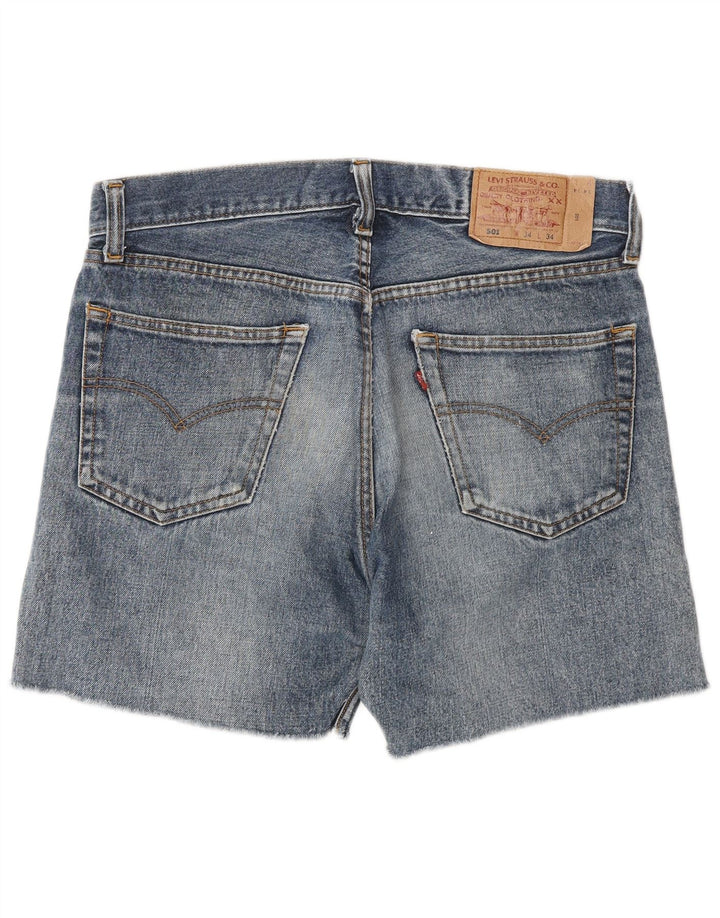 LEVI'S Mens 501 Denim Shorts W34 Large Blue Cotton