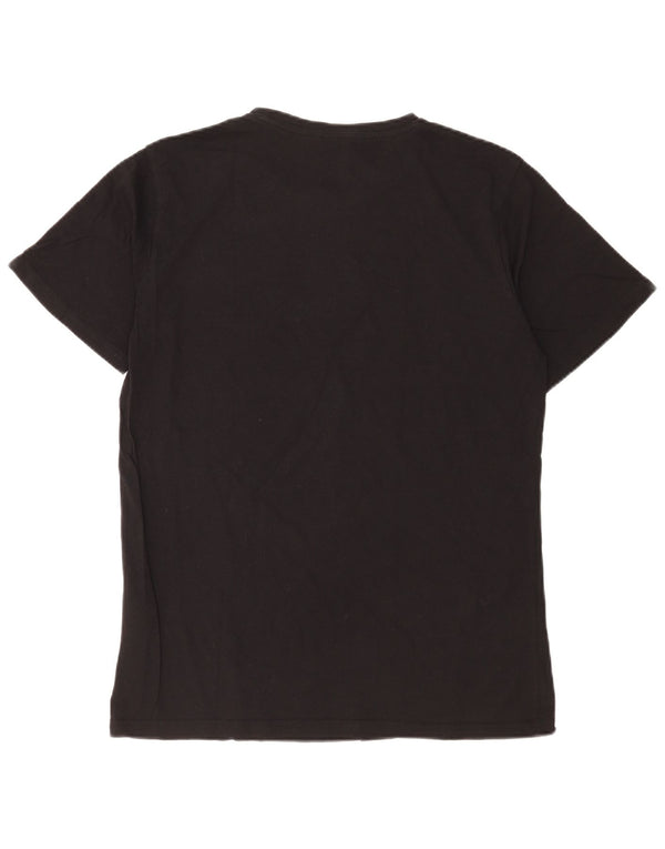 Carrera Mens Graphic T-Shirt Top Large Black Cotton