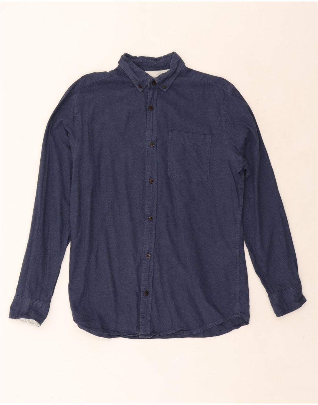 Jack & Jones Mens Shirt Medium Navy Blue Cotton