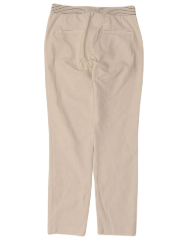Zara Womens Straight Casual Trousers Medium W28 L27 White