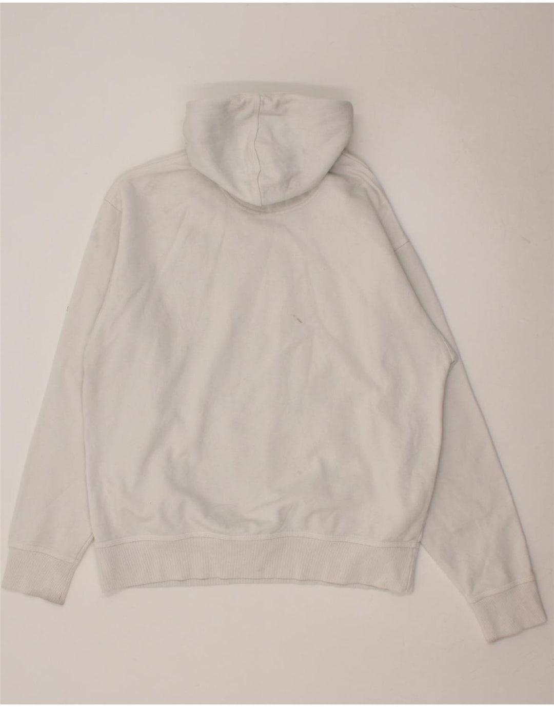 CHAMPION Mens Graphic Hoodie Jumper Large White Cotton Vintage Champion and Second-Hand Champion from Messina Hembry 