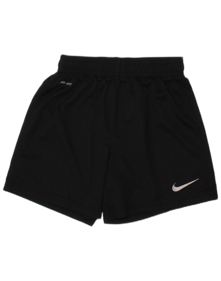 NIKE Boys Dri Fit Sport Shorts 8-9 Years Small Black Polyester