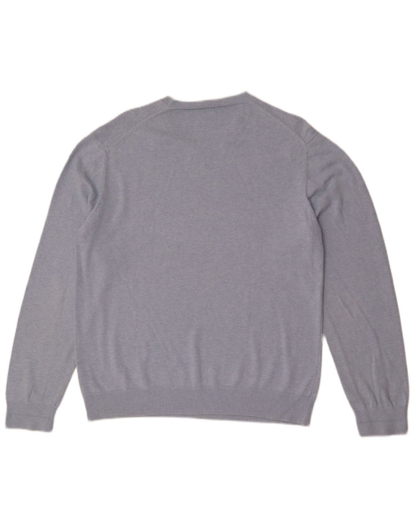French Connection Mens Crew Neck Jumper Sweater Large Blue Cotton