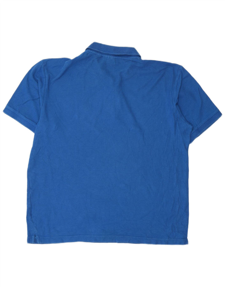 Fila Mens Polo Shirt Large Blue Cotton